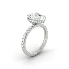 Load image into Gallery viewer, pear cut engagement ring hidden halop hilippines moissanite lab diamond
