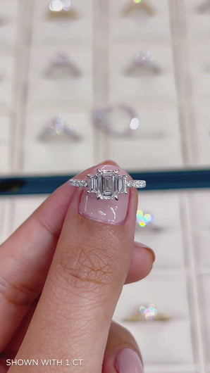 Where to buy Emerald Engagement ring wedding rings gold jewelry trilogy three stone lab diamond manila philippines