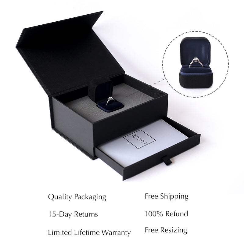 Load image into Gallery viewer, Lucce Rings Packaging Supernova Moissanite Engagement Philippines
